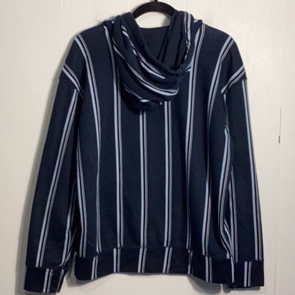 Hollister California Navy Striped Men’s Hoodie T31* - Picture 2 of 5